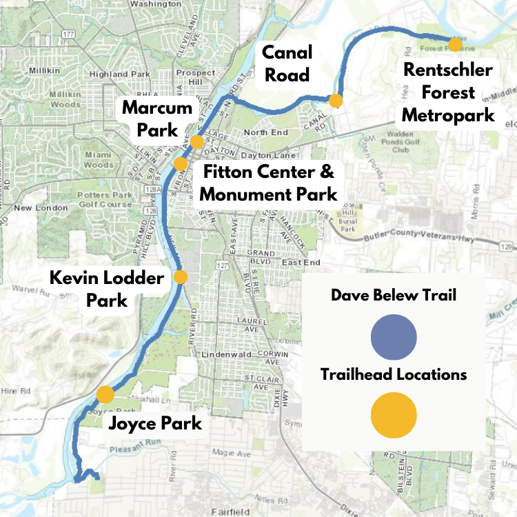 Trailhead locations map